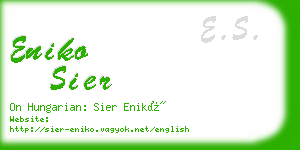 eniko sier business card